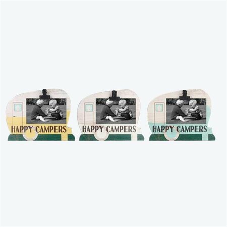 YOUNGS Wood Camper Tabletop Photo Clip, Assorted Color - 3 Piece 20076